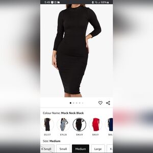 Black midi bodicon dress